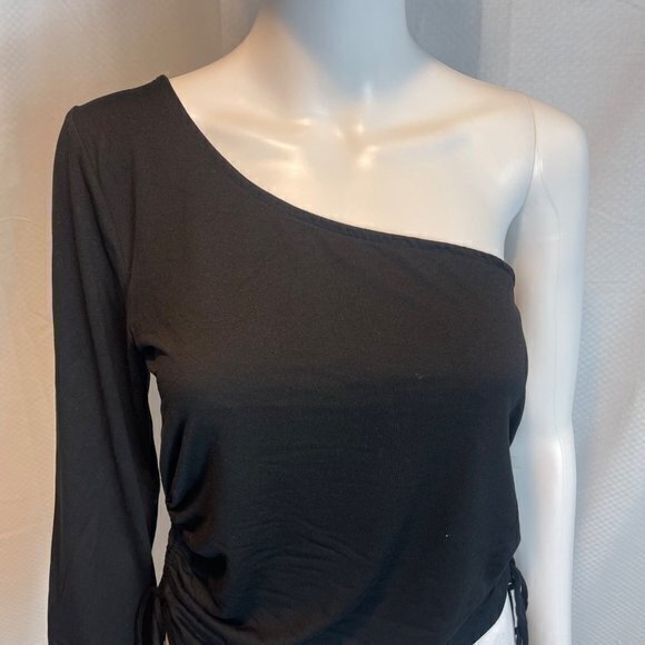 Ambiance Forever And Always One Shoulder Top - Black Size Large RefFNB3 - Picture 11 of 11